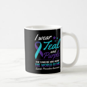 Caneca De Café Eu Visto Teal E Puro Suicídio Sensibilização Menta