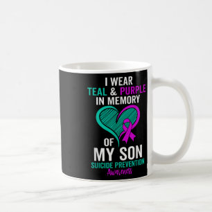 Caneca De Café Eu Visto Teal E Roxo Em Memória Do Suicídio Do Meu