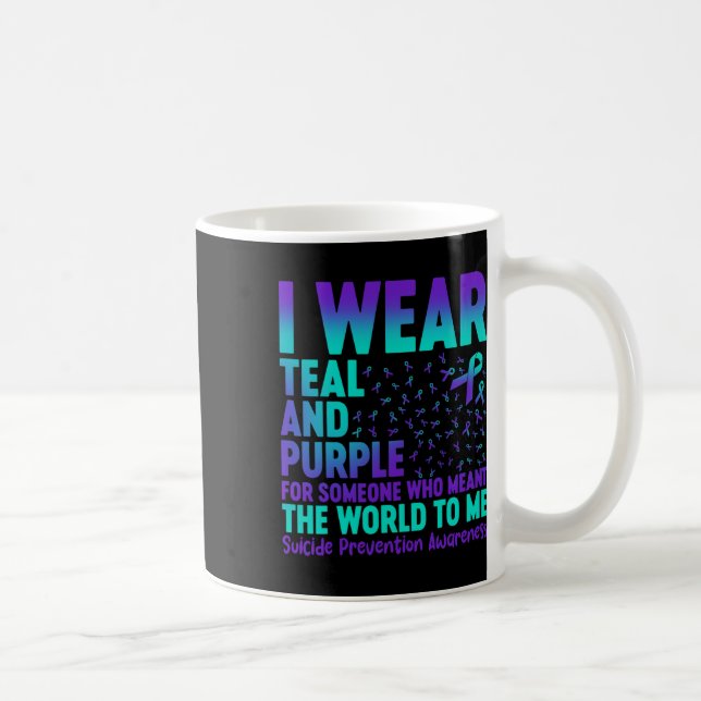 Caneca De Café Eu Visto Teal E Roxo Para Alguém Que Quer Dizer O  (Direita)