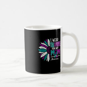 Caneca De Café Eu Visto Teal e Roxo Para Minha MÃE Suicida Preven