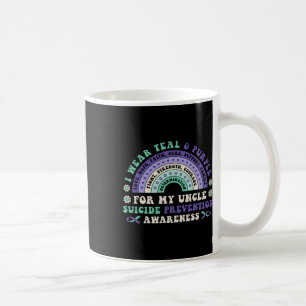 Caneca De Café Eu Visto Teal E Roxo Para O Meu Tio Suicídio Preve