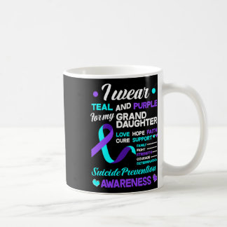 Caneca De Café Eu Visto Teal E Roxo Pelo Meu Suicídio Da Minha Av