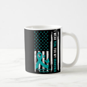Caneca De Café Eu Visto Teal Para Minha Avó Câncer de ovário Awar