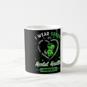 Caneca De Café Eu Visto Verde Para A Consciência Do Dino De Saúde