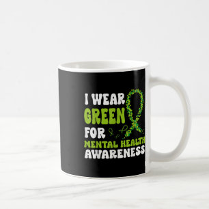 Caneca De Café Eu Visto Verde Para Homens De Consciência Mental M
