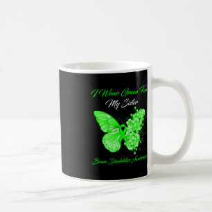 Caneca De Café Eu Visto Verde Para Minha Irmã Com Deficiência Cer