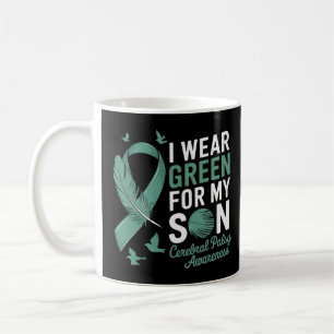 Caneca De Café Eu visto verde para o meu filho, a consciência da
