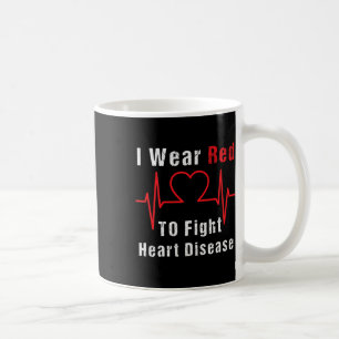 Caneca De Café Eu Visto Vermelho Para Combater Doenças Cardíacas