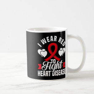 Caneca De Café Eu Visto Vermelho Para Combater Doenças Cardíacas 