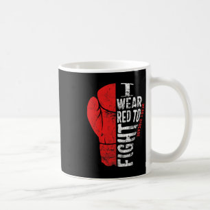 Caneca De Café Eu Visto Vermelho Para Combater Doenças Cardíacas