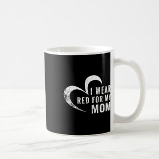 Caneca De Café Eu Visto Vermelho Para Minha Mãe Doença Cardíaca.