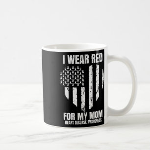 Caneca De Café Eu Visto Vermelho Para Minha Mãe Sensibilização Pa