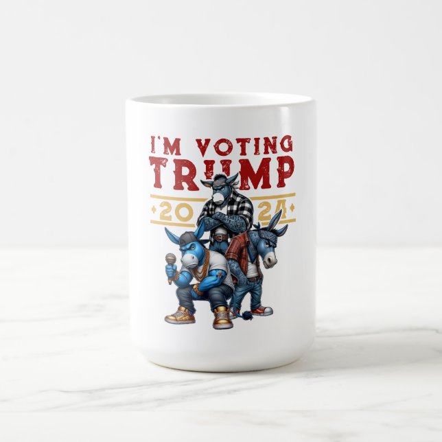 CANECA DE CAFÉ EU VOTO PARA A TRUMP 2024 (Centro)