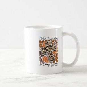 Caneca De Café Eu vou Louvar a Ele em Todas as Estações Boho Flor