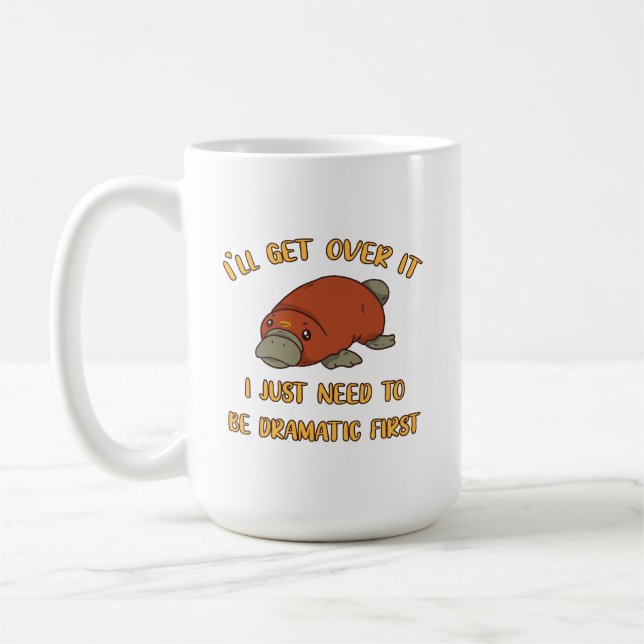 Caneca De Café Eu vou superar isso Platypus (Esquerda)