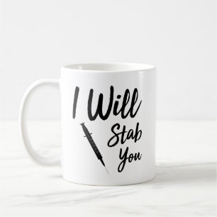 Caneca De Café Eu Vou Te Esfaquear Enfermeira Engraçada