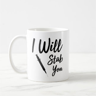 Caneca De Café Eu Vou Te Esfaquear Enfermeira Engraçada
