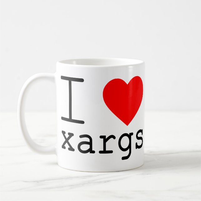 Caneca De Café Eu ❤️ xargs (Esquerda)