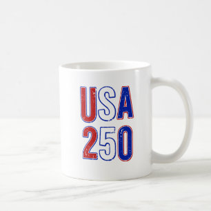 Caneca De Café EUA 250º Aniversário 1776-2026 Patriótico American