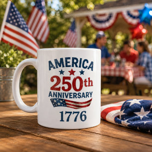 Caneca De Café EUA 250º Aniversário 1776 Patrimônio