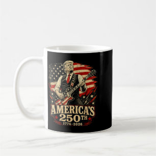 Caneca De Café Eua 250º Tocando Violão 4 De Julho 250º