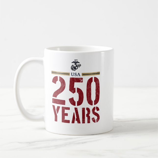 Caneca De Café EUA 250 Anos Fuzileiros Navais Águia (Esquerda)