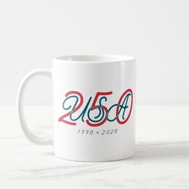 Caneca De Café EUA 250 ★ Est. 1776 (Esquerda)