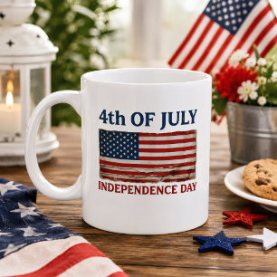Caneca De Café EUA 4 de Julho 1776-2026 Bandeira Americana Vintag