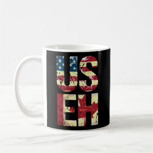 Caneca De Café Eua América Canadá Bandeira Americana Canadense
