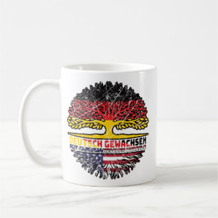 Caneca De Café EUA Amerikanisch Deutsch Alemanha Baum Wurzel