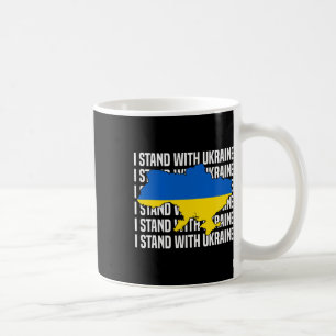Caneca De Café Eua Apoia Bandeira Da Ucrânia Amor Ucraniano Eu Fi