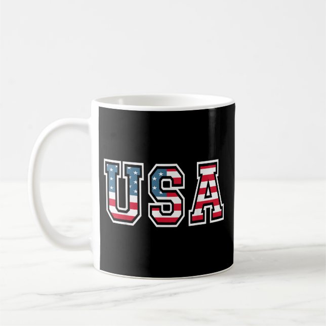 Caneca De Café EUA Bandeira Patriótica Americana Para Homens Meni (Esquerda)