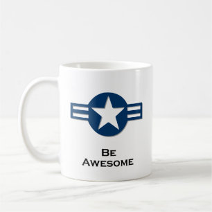 Caneca De Café EUA Be Awsome blue