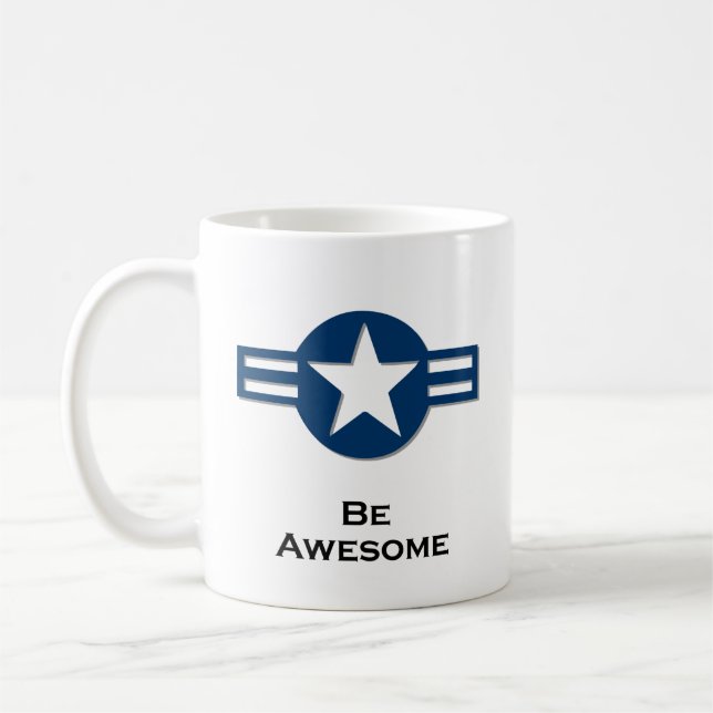 Caneca De Café EUA Be Awsome blue (Esquerda)