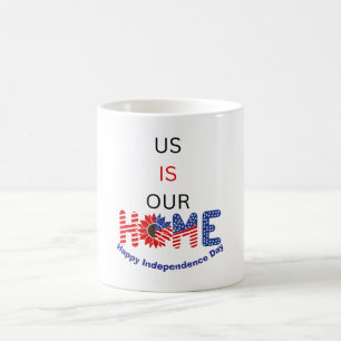 Caneca De Café "EUA é o nosso lar" Patriótico Personalizado