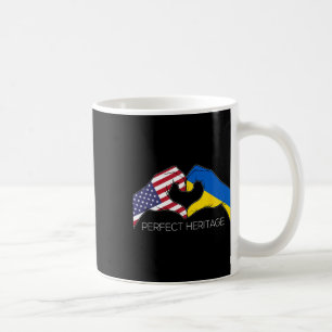 Caneca De Café Eua E Ucrânia Ucraniano Americano Perfeita Herança