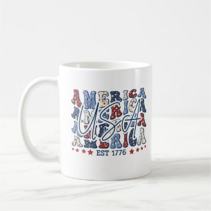 Caneca De Café EUA Est 1776 Dia da Independência da América Patri