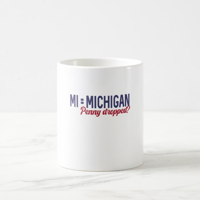 Caneca De Café EUA - MI = Michigan Not Minnesota Confusion (Centro)