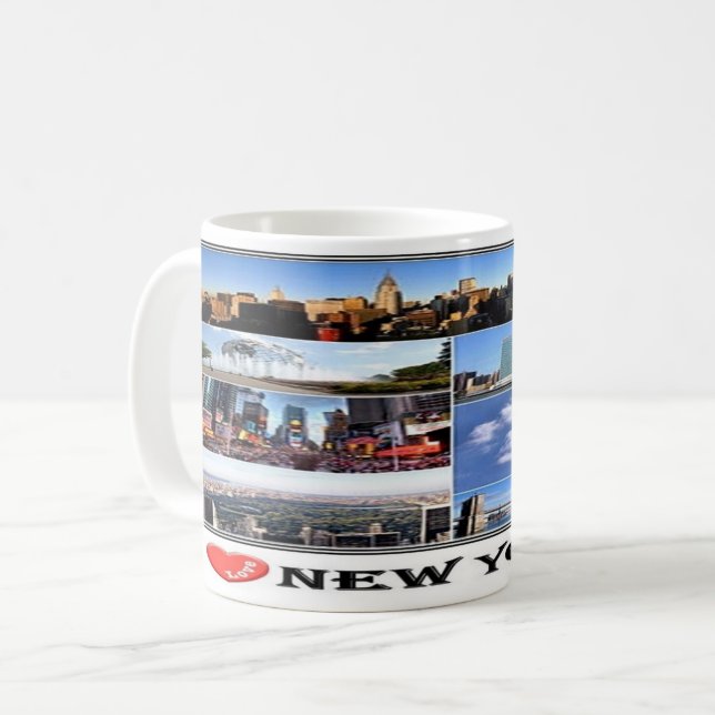 Caneca De Café EUA - Nova Iorque - (Frente Esquerda)