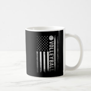 Caneca De Café EUA Prática de Voleibol EUA Bandeira Mulheres Amer