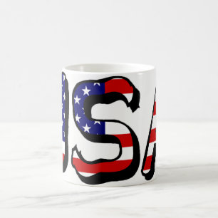 Caneca De Café EUA sobrepostos em US Flag Classic Mug cn