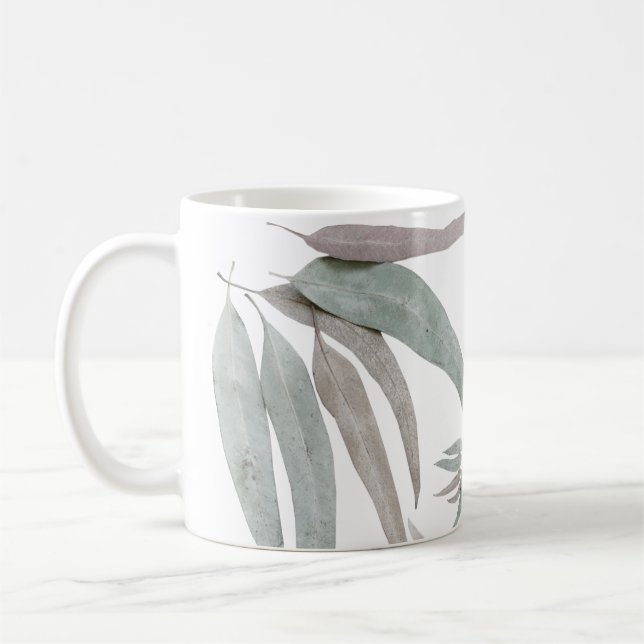 Caneca De Café Eucalyptus deixa padrão (Esquerda)