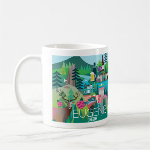 Caneca De Café Eugene, Oregon 11oz ou 15oz Mug