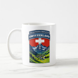 Caneca De Café Europa dos Alpes suiças