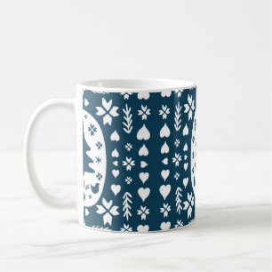 Caneca De Café Europa Feliz Natal, arte popular de rabiscar com p