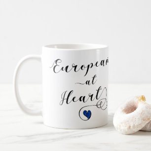 Caneca De Café Europa no Coração, Europa, Eurofilia