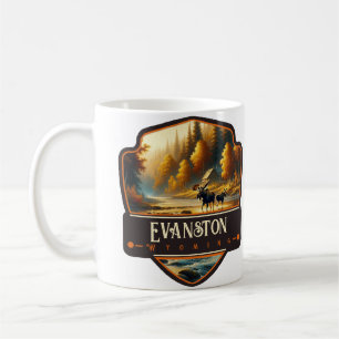 Caneca De Café Evanston, Wyoming   Antigo