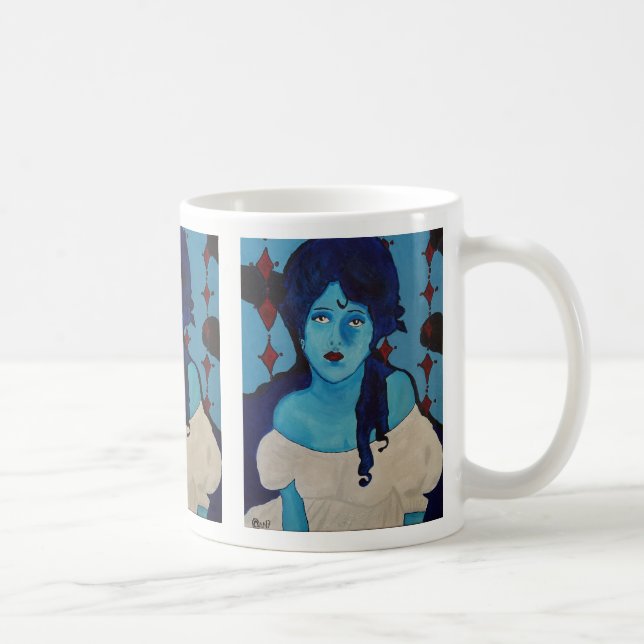 Caneca De Café Evelyn Blue Mug (Direita)