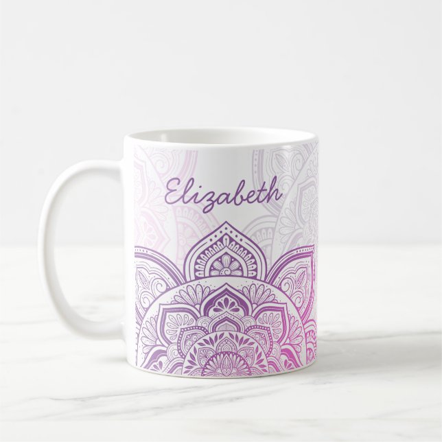 Caneca De Café Everbloom Mandala 11 oz. Personalized Mug (Esquerda)