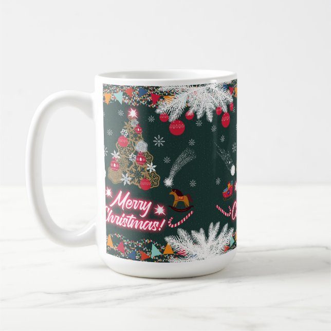 Caneca De Café Evergreen Joy do Natal (Esquerda)